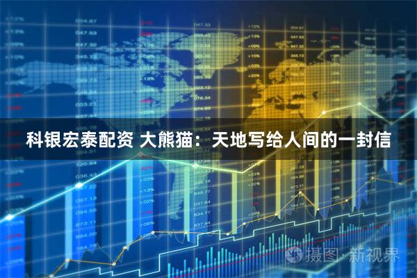 科银宏泰配资 大熊猫：天地写给人间的一封信